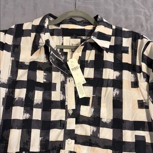 Black and White Maeve for Anthropology Patterned Dress